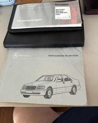 Mercedes-Benz Klasa S cena 59900 przebieg: 269500, rok produkcji 1996 z Głowno małe 121